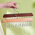 thumbnail image 4 of Wooden Camisole Hanger, Multifunctional Underwear, Vest Storage, Artifact, Home Dormitory, Solid Wood Hook, Wave Drying Rack, 4 of 5