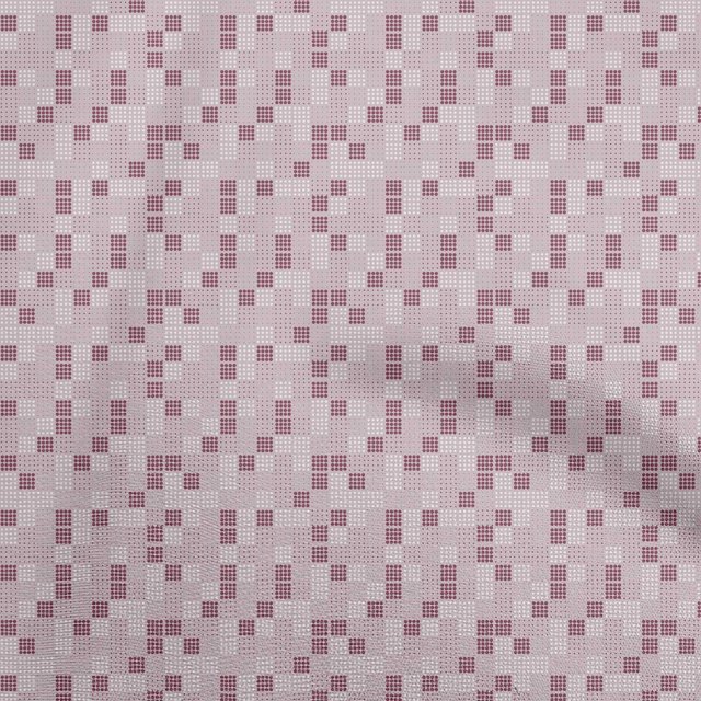 oneOone Silk Tabby Pink Fabric Geometric Sewing Craft Projects Fabric Prints By Yard 42 Inch Wide