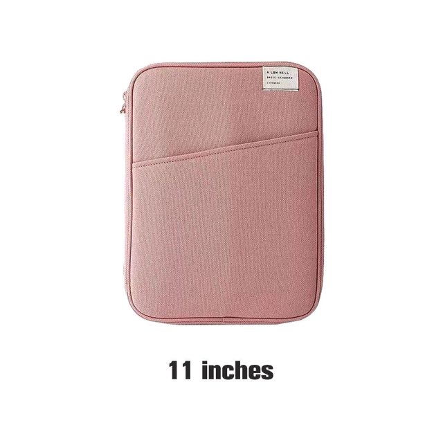 ziyahi Tablet Sleeve Bag Laptop Pouch Soft Computer Handbag Notebook Keyboard Storage Zipper Closure Mouse Organizer Business Pink 11inch