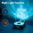 thumbnail image 4 of Vintage Record Model Player, Stereo Speaker with Water Ripple Ambient Light and Time Display Retro Record Player BT Speaker for Bedroom Studio Office Party, 4 of 7