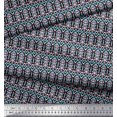 thumbnail image 2 of Soimoi Crepe Silk Fabric Geometric Ethnic Printed Craft Fabric by The Yard 42 Inch Wide, 2 of 3
