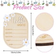 thumbnail image 3 of HUASHENG " World" Wooden Birth Announcement Customizable Baby Name Sign Newborn Keepsake Plaque, 3 of 7