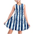 thumbnail image 1 of LOVZFMLL Girls' Summer Short Sleeve Ruffled Lace Round-Neck Embroidery Mesh Princess Bow Skirt, 1 of 8