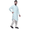 thumbnail image 4 of Atasi Kurta Long Asymétrique en Coton à Col Mandarin pour Garçons, Tenue Décontractée, 4 of 5