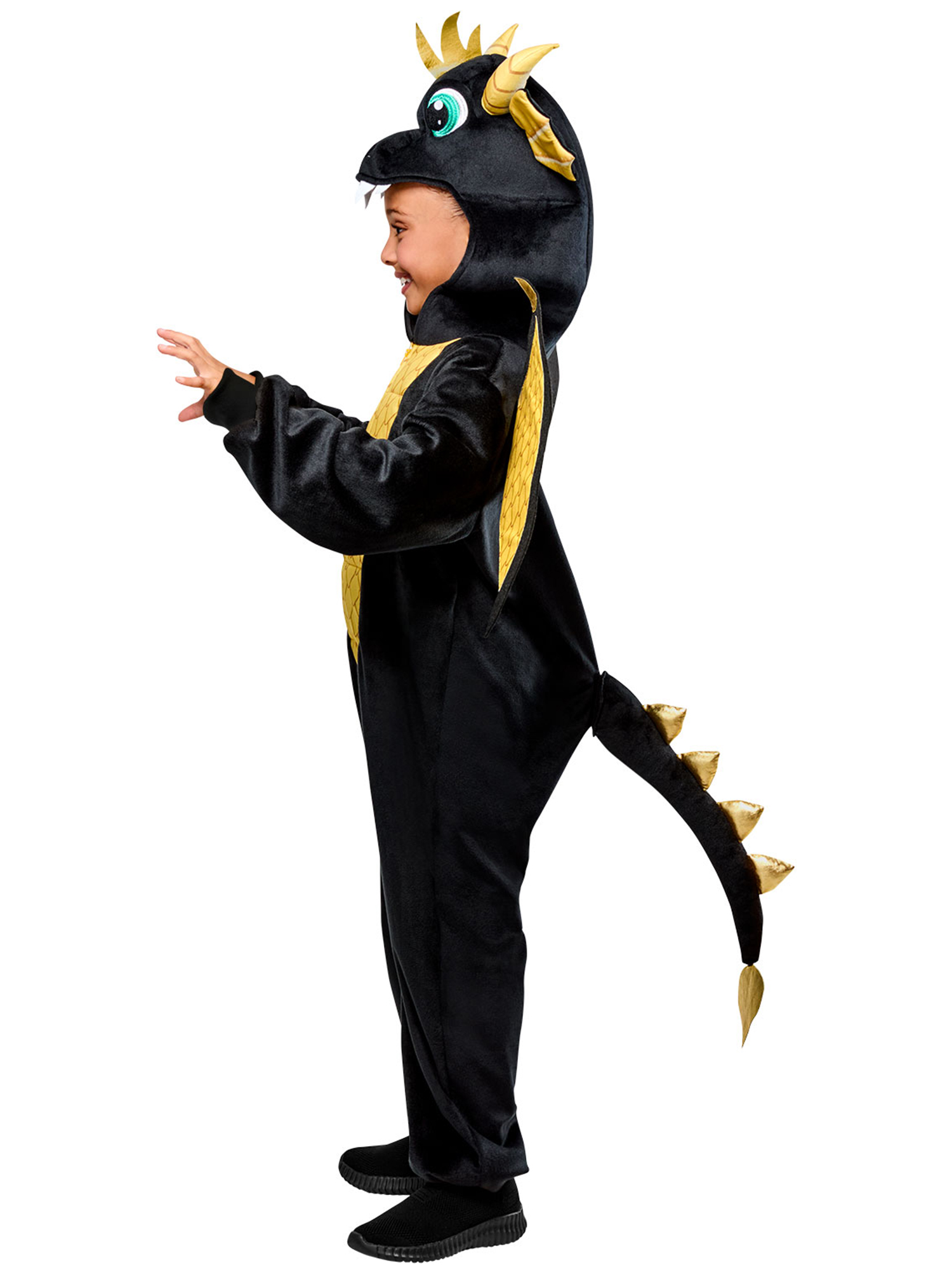 Costume Tout-Confort de Dragon Noir pour Enfants par Rubies, Unisexe
