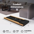 thumbnail image 2 of Superfit 3-in-1 Walking Pad Under Desk Treadmill with Remote Smart APP Control LED Display, 2 of 10