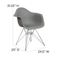 thumbnail image 2 of Chaise en plastique noir de la série Alonza avec base chromée, 2 of 9