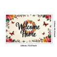thumbnail image 3 of Welcome Home Banner Floral Butterfly Decor Wall Background for Party Wedding Garden Backdrop Photo Prop Event Decorations Vibrant Flower Display, 3 of 4