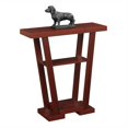 thumbnail image 2 of Pemberly Row Modern V Console in Espresso Wood Finish with Shelves, 2 of 2