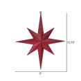 thumbnail image 2 of Vickerman M167565 15.75 in. Burgundy Glitter Bethlehem Star Ornament, 2 of 2
