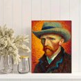 thumbnail image 2 of Toile Murale Autoportrait de Van Gogh 15,75 X 11,81 Pouces, 2 of 8
