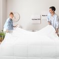 thumbnail image 3 of PiccoCasa Soft Lightweight Down Alternative Comforter, Twin, White, 3 of 7