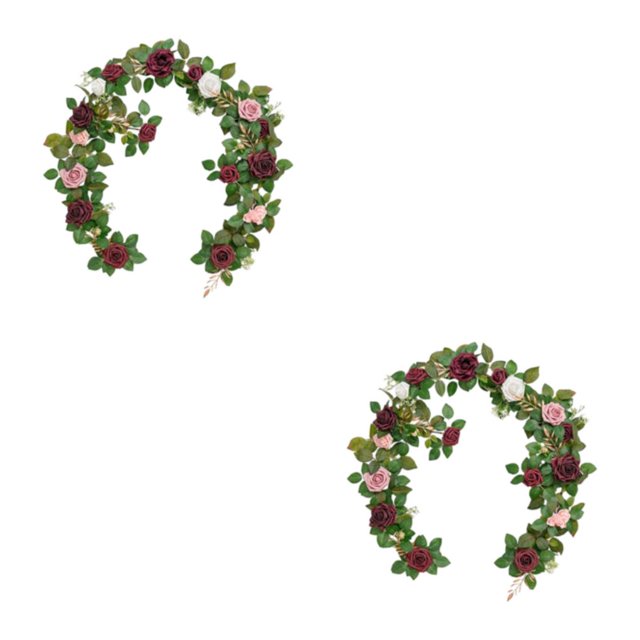 Wweixi Add Touch Of Beauty With Artificial Rose For Any Occasion Backdrop Arch Flowers Cloth Artificial Flowers Low Maintenance red 2Set