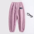 thumbnail image 2 of Girl's Fuzzy Pajama Pants Elastic Waist Fleece, 2 of 3