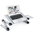 thumbnail image 1 of Bureau d'Ordinateur Portable à Hauteur Réglable Support d'Ordinateur Portable pour Lit Bureau Portable pour Genoux Table Pliable Poste de Travail Rehausseur de Cahier Plateau Ergonomique pour Ordinateur Support de Lecture Plateau de Lit Bureau Debout Argent Amazon Ba, 1 of 8