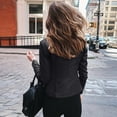 thumbnail image 4 of PVCS Women Long Sleeve Open Front Short Cardigan Short Suit Jacket Coat Top, 4 of 8
