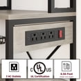 thumbnail image 4 of Ourlova Bakers Rack with Power Outlet, Microwave Stand with 2 Wire Drawer, Industrial Coffee Bar Station, 7-Tier Kitchen Bakers Rack with Large Storage, 4 of 7