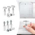 thumbnail image 4 of 4Pcs Bifold Door Top Guide Wheel Bifold Cabinet Door Hardware Repair Parts, 4 of 7
