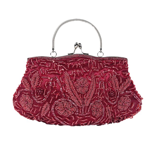 Sac à Main de Souper à Motif floral avec Paillettes Perlées, Pochette