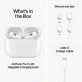 thumbnail image 2 of Refurbished Apple AirPods Pro 2 White With USB-C Charging Case In Ear Headphones MTJV3AM/A - C, 2 of 5