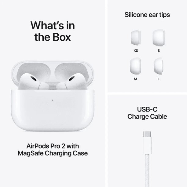 A5621 新品未開封 Apple AirPods Pro 2 Type-C Refurbished Apple AirPods Pro 2 White With USB-C Charging Case In