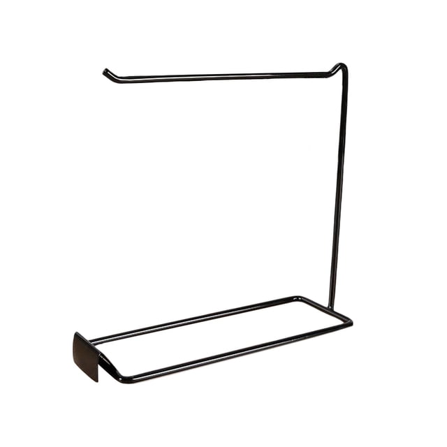 Milaget Countertop Jewelry Organizer Stand Standing Modern Iron Rack Holder Hanging 1 Row Black