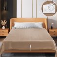 thumbnail image 2 of Khaki Electric Heated Blanket, Double Control Warming Mattress Pad With Zoning Temperature, Auto Shutoff And Polyester Material For Bed, Sofa, Winter Use 61.81X83.86X9.84In 4.92Lb, 2 of 8