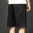thumbnail image 4 of PMUYBHF Pantalon de Survêtement à Bas Ouvert pour Hommes Shorts Décontractés Shorts Droits Amples Shorts Confortables Respirants Shorts Rouges Pantalon de Travail pour Hommes Pantalons en Molleton pour Hommes, 4 of 5