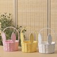 thumbnail image 4 of Lksixu Easter Baskets for Kids, Small Rattan Woven Easter Bunny Basket with Handle, Portable Lightweight Easter Eggs Hunting Basket Rustic Farmhouse Decorative Flower Basket Spring Decor for Home, 4 of 9