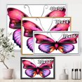thumbnail image 4 of Designart Portrait de papillon rose vif ART MURAL À CADRE FLOTTÉ, 4 of 4