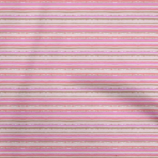 oneOone Georgette Viscose Pink Fabric Geometric Overlapping Stripes Craft Projects Decor Fabric Printed By The Yard 42 Inch Wide