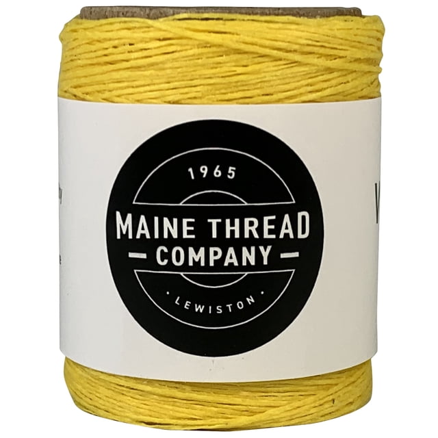 Maine Thread 0.020" Waxed Poly Cord 1 Ply - Yellow