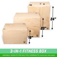 thumbnail image 2 of GoSports Fitness 3 en 1 Réglable Fitness Bois Plyo Cross Training Launch Box, 2 of 6