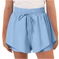 thumbnail image 1 of Tumotour Athletic Shorts For Teens Elastic Gym Running Biker Shorts For Teen 2-In-1 Running Active Workout Shorts, 1 of 9