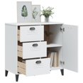 thumbnail image 2 of vidaXL Freestanding Adult Sideboard Viken - White Engineered Wood with 2 Internal Shelves, 80x40x80 cm, 2 of 5