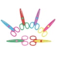 thumbnail image 1 of Paper Cutting Scissors, Wear-resistant Plastic Material Durable Paper Edge Scissors Kids  Scissors 6 Pcs Colorful  For Art Paper Cutting For Photo Album, 1 of 8