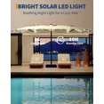 thumbnail image 3 of 15 ft Large Patio Umbrella with Base and Solar Lights, Double-Sided Rectangle Umbrella Oversized Shade for 8-10 People,36 LED Lights and Weighted Base for Pool, Deck, Backyard, 3 of 9