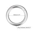 thumbnail image 2 of Unique Bargains Bague Ronde en Acier Inoxydable 316 40 mm ID 8 mm d'Épaisseur, Lot de 3, 2 of 5