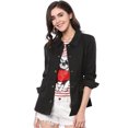 thumbnail image 1 of INSPIRE CHIC Women's Solid Drawstring Waist Flap Pocket Utility Jacket, 1 of 6