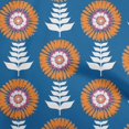 thumbnail image 1 of oneOone Cotton Flex Blue Fabric Asian Block Floral Craft Projects Decor Fabric Printed By The Yard 40 Inch Wide, 1 of 4