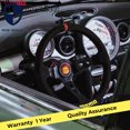 thumbnail image 3 of MOMO 350mm/14" Black Deep Dish Suede Leather Racing Drift Sport Steering Wheel -, 3 of 4