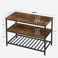 thumbnail image 3 of Royalbelle Black+Brown Kitchen Island with 3-Tier Storage Shelf, Sturdy Steel Frame, 3 of 7