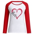 thumbnail image 4 of Qertyioot Blouse Décontractée de la Saint-Valentin à Blocs de Couleur pour Femmes, 4 of 7