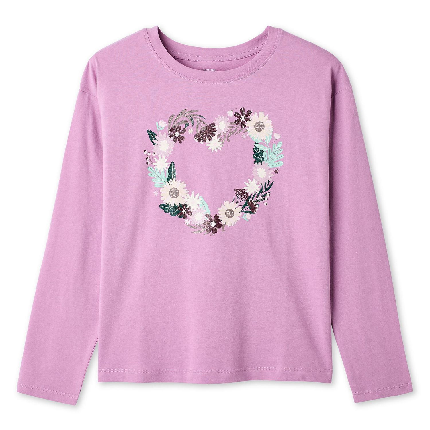 George Girls' Long-Sleeve Graphic T-Shirt