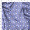 thumbnail image 4 of Soimoi Blue Silk Fabric Rabbit Animal Print Sewing Fabric Yard 42 Inch Wide, 4 of 6