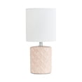 thumbnail image 1 of HOMETRENDS 12.8" Pink Patterned Ceramic Table Lamp with White Drum Shade, 1 of 4