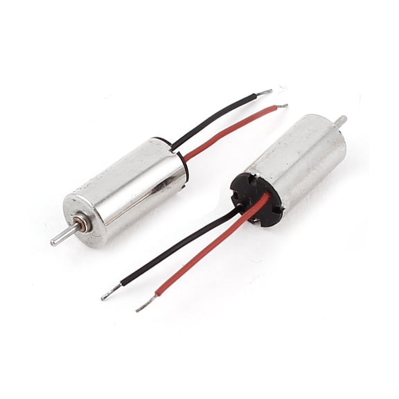 Unique Bargains 2 Pcs DC 1.5V-3.7V 40000RPM Vitesse 6mm x 12mm Mini Micro Moteur Sans Noyau