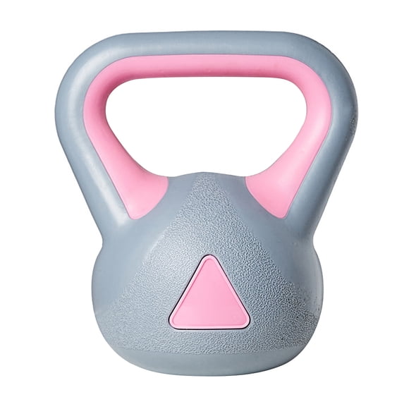 BEADCEST 1Pc Weight Kettlebell Plastic Gray Pink Gym Equipment for Women Metabolism Increase