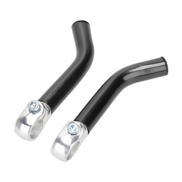 Aluminum Alloy Rest Handlebar End Extender Bars for road bikes, featuring a black finish and lightweight design. Made from durable aluminum alloy with surface oxidation treatment, equipped with hexagon socket screws for secure installation. Suitable for 22.2mm handlebars, these clip-on profile design extender bars help absorb vibration and provide a comfortable grip. Includes one pair of rest handlebars and handlebar plugs, ideal for tri bars accessories and extended mountain bike use.