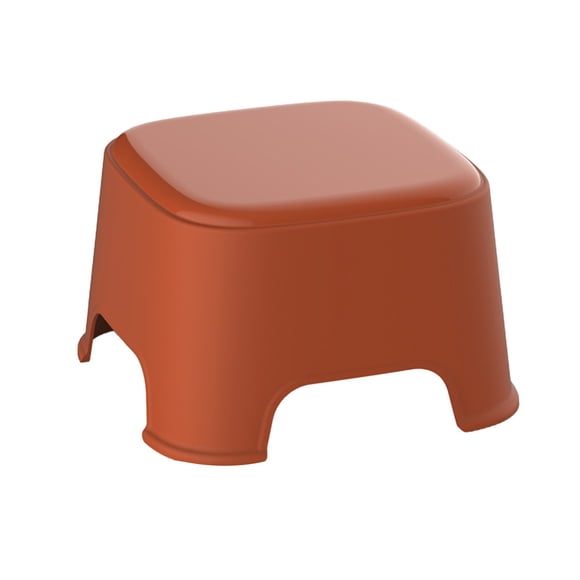 Tabouret en Plastique pour Adultes, Tabouret de Cuisine Empilable, Petit Tabouret de Salle de Bain avec Dessous Antidérapant, Mini Tabouret Bas pour s'Asseoir, Tabouret Domestique Résistant à l'Humidité, 8.3 x 8.3 x 5.9 Po, Jaune